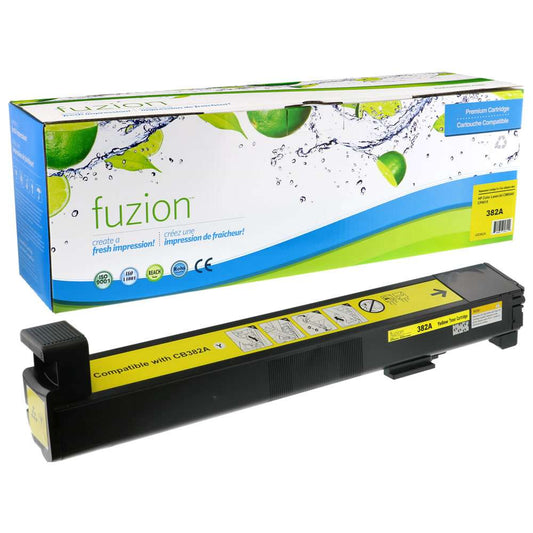 HP CB382A (824A) Remanufactured Toner Cartridge - Yellow - Fuzion