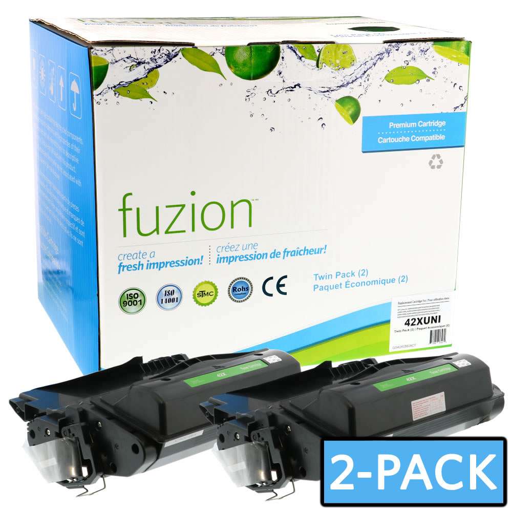 HP Q5942XD (42X) Universal Compatible Toner Cartridge (2) - Fuzion