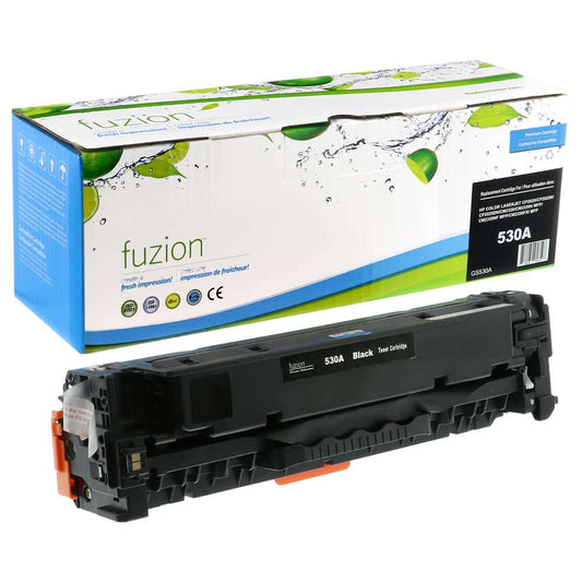 HP CC530A (304A) Remanufactured Toner Cartridge - Black - Fuzion