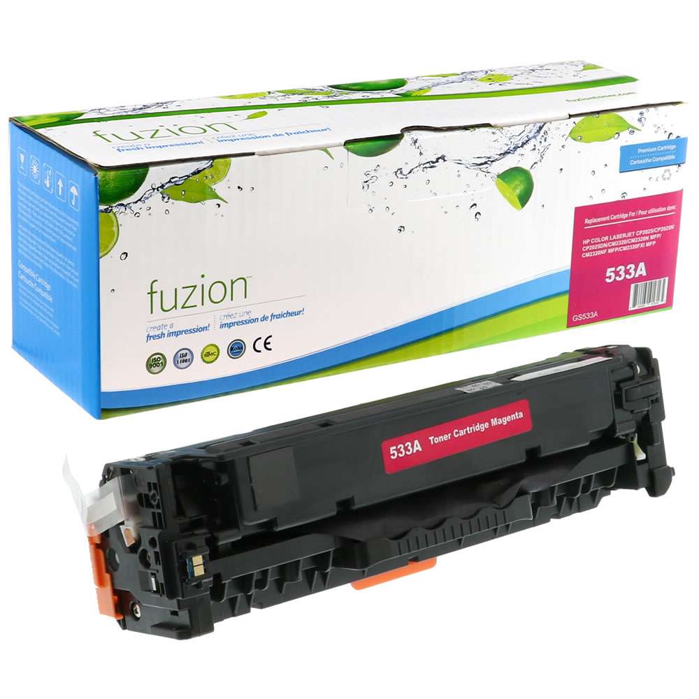 HP CC533A (304A) Remanufactured Toner Cartridge - Magenta - Fuzion