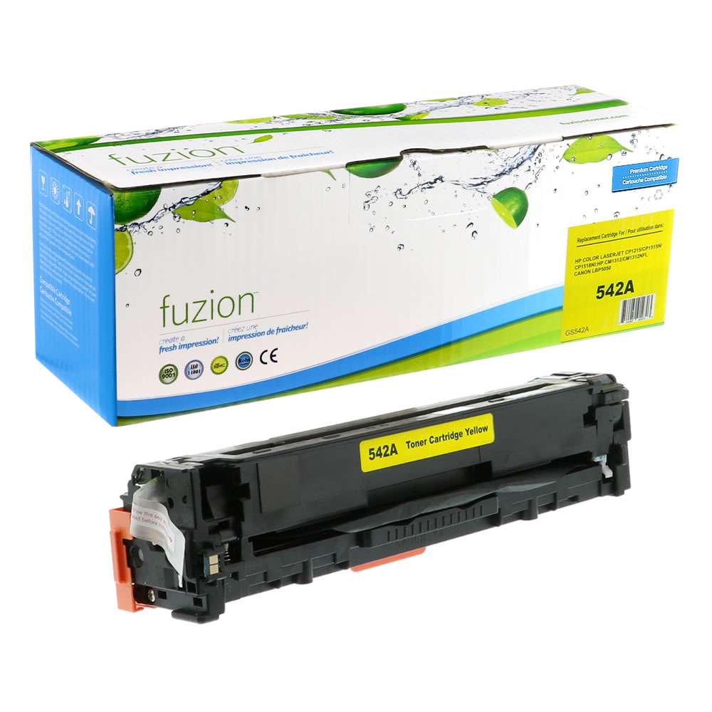 HP CB542A (125A) Compatible Toner Cartridge - Yellow - Fuzion