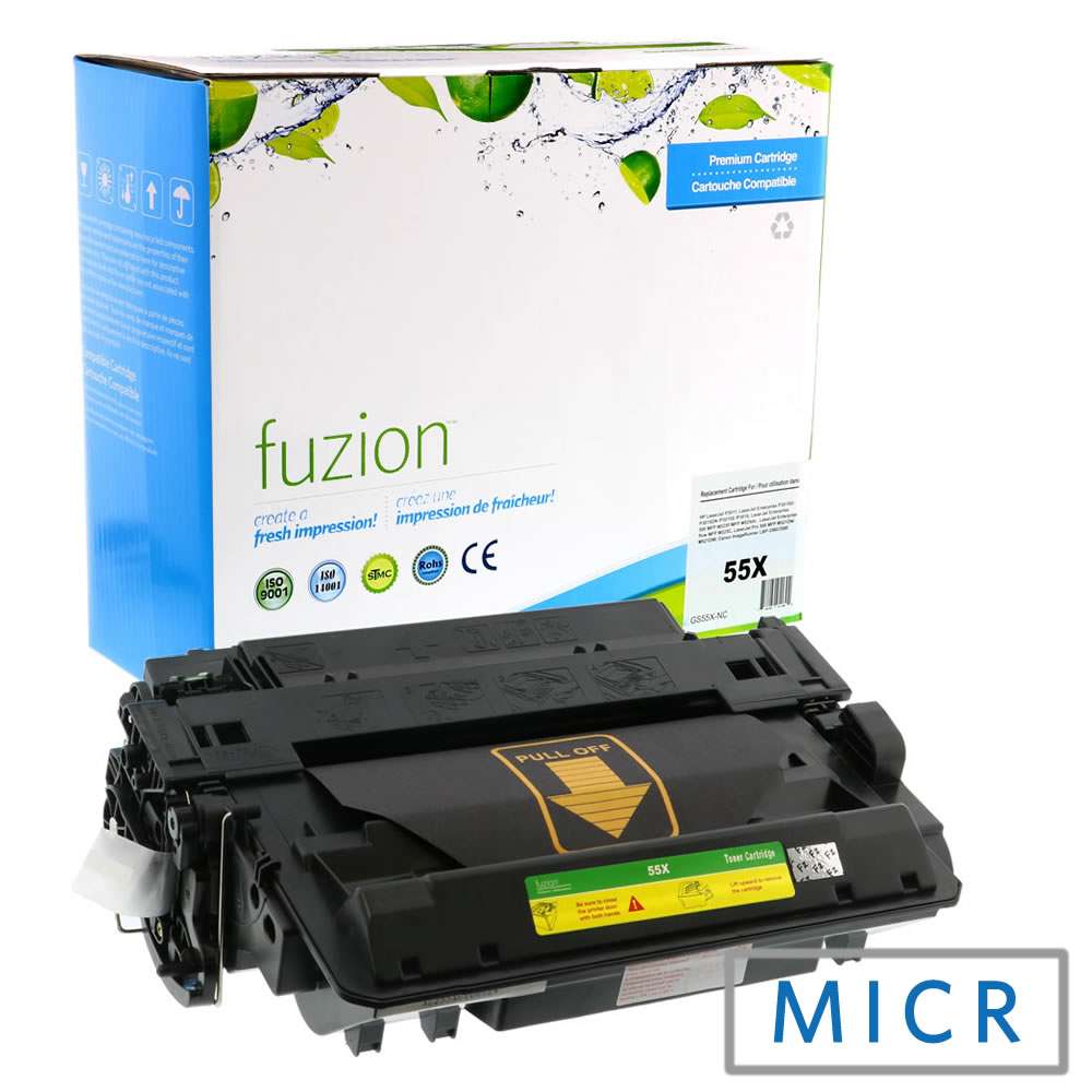 HP CE255X (55X) Remanufactured MICR Toner Cartridge - Fuzion