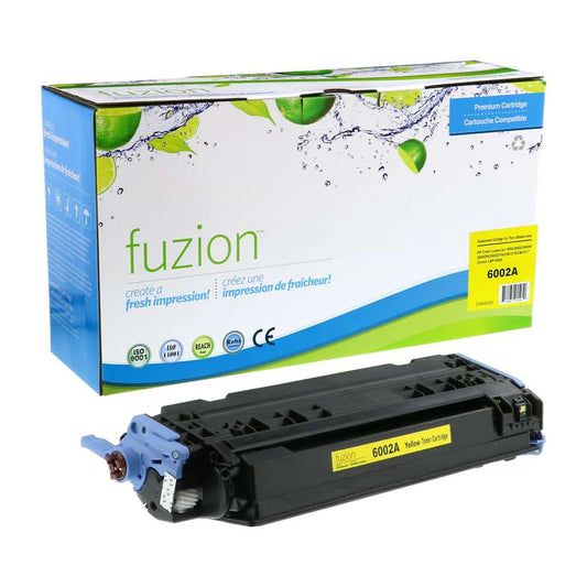HP Q6002A (124A) Remanufactured Toner Cartridge - Yellow - Fuzion
