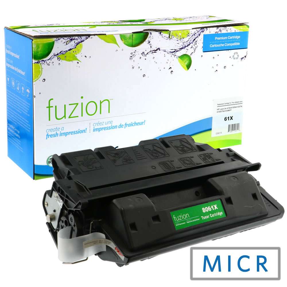 HP C8061X (61X) Remanufactured MICR Toner Cartridge - Fuzion