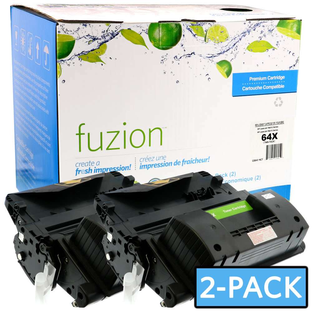 HP CC364X (64X) Compatible Toner Cartridge (2) - Fuzion