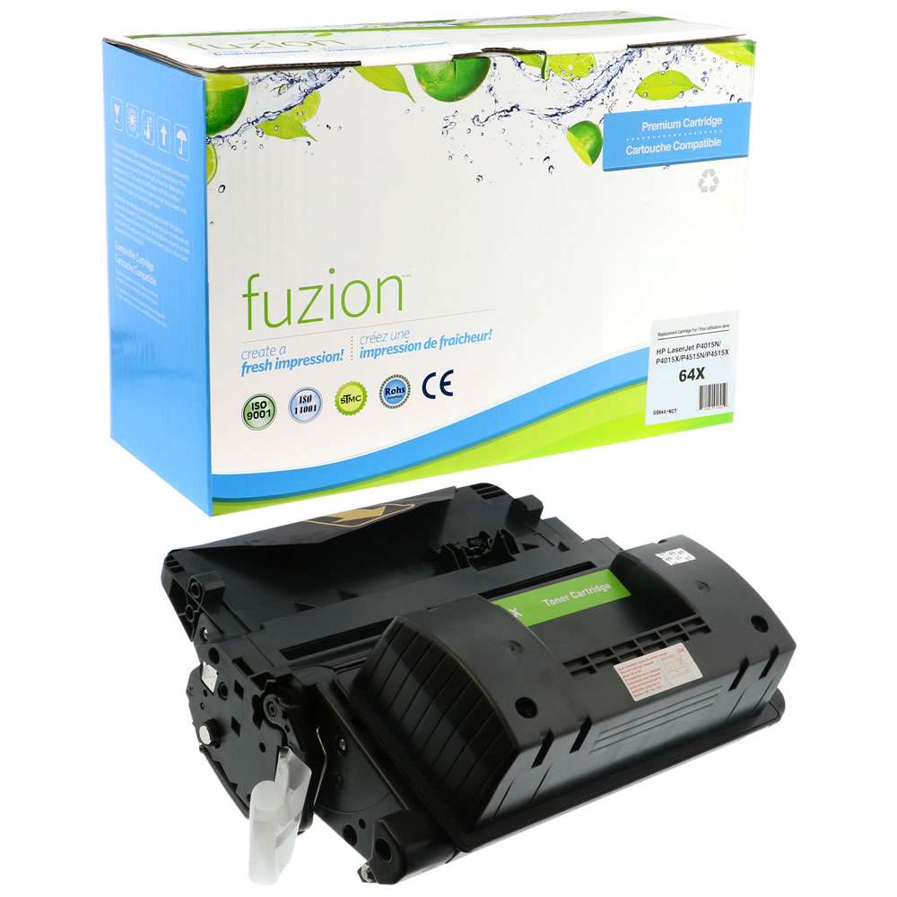 HP CC364X (64X) Compatible Toner Cartridge High Yield - Black - Fuzion