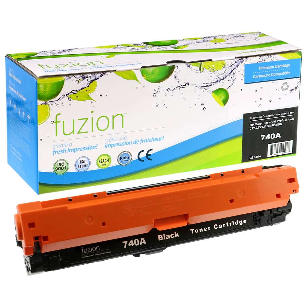 HP CE740A (307A) Remanufactured Toner Cartridge - Black - Fuzion