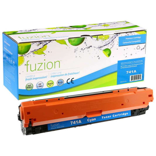 HP CE741A (307A) Remanufactured Toner Cartridge - Cyan - Fuzion