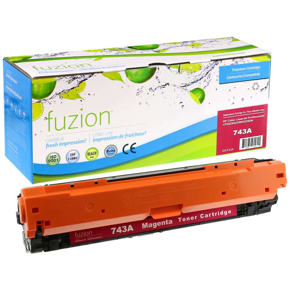 HP CE743A (307A) Remanufactured Toner Cartridge - Magenta - Fuzion
