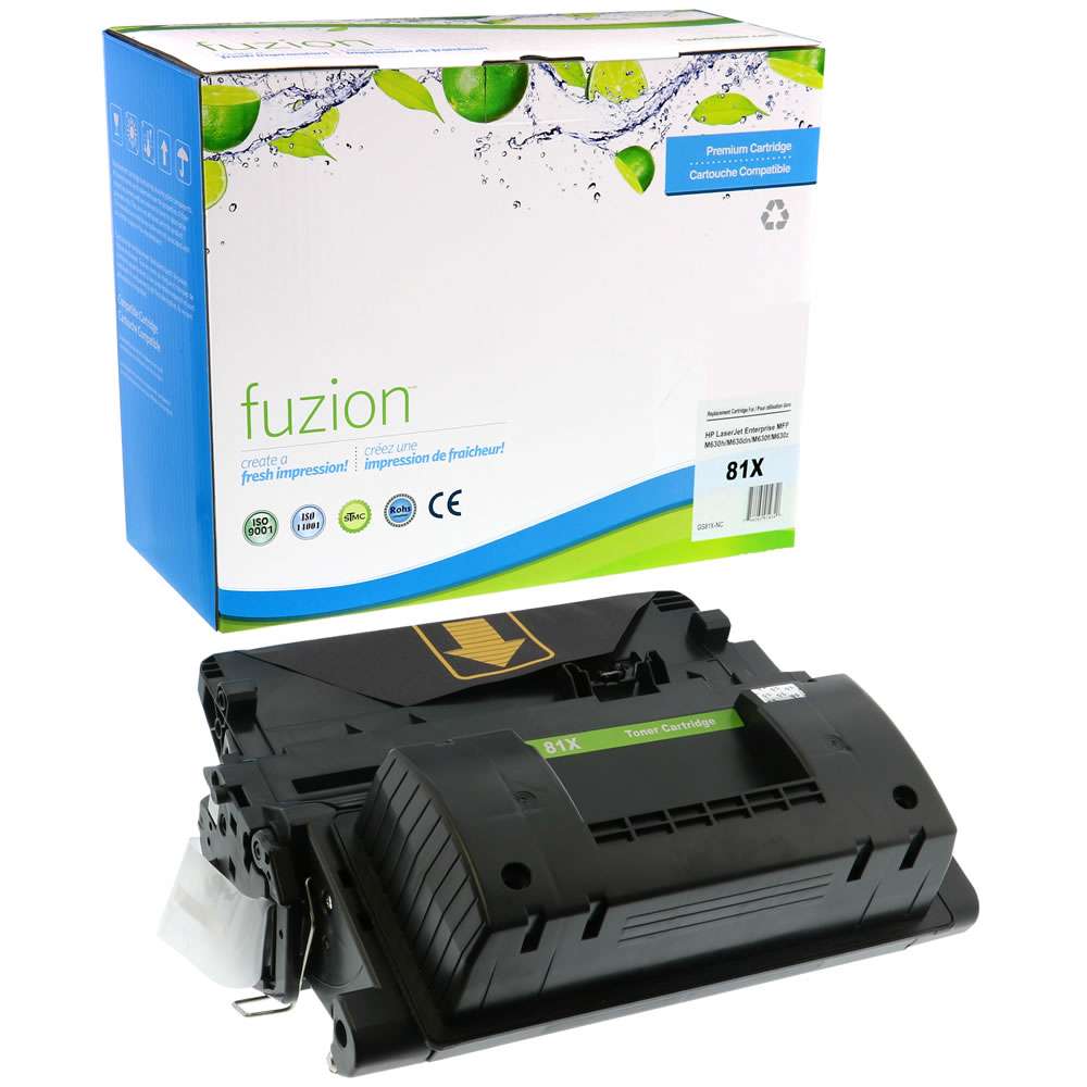 HP CF281X (81X) Compatible Toner Cartridge High Yield - Black - Fuzion