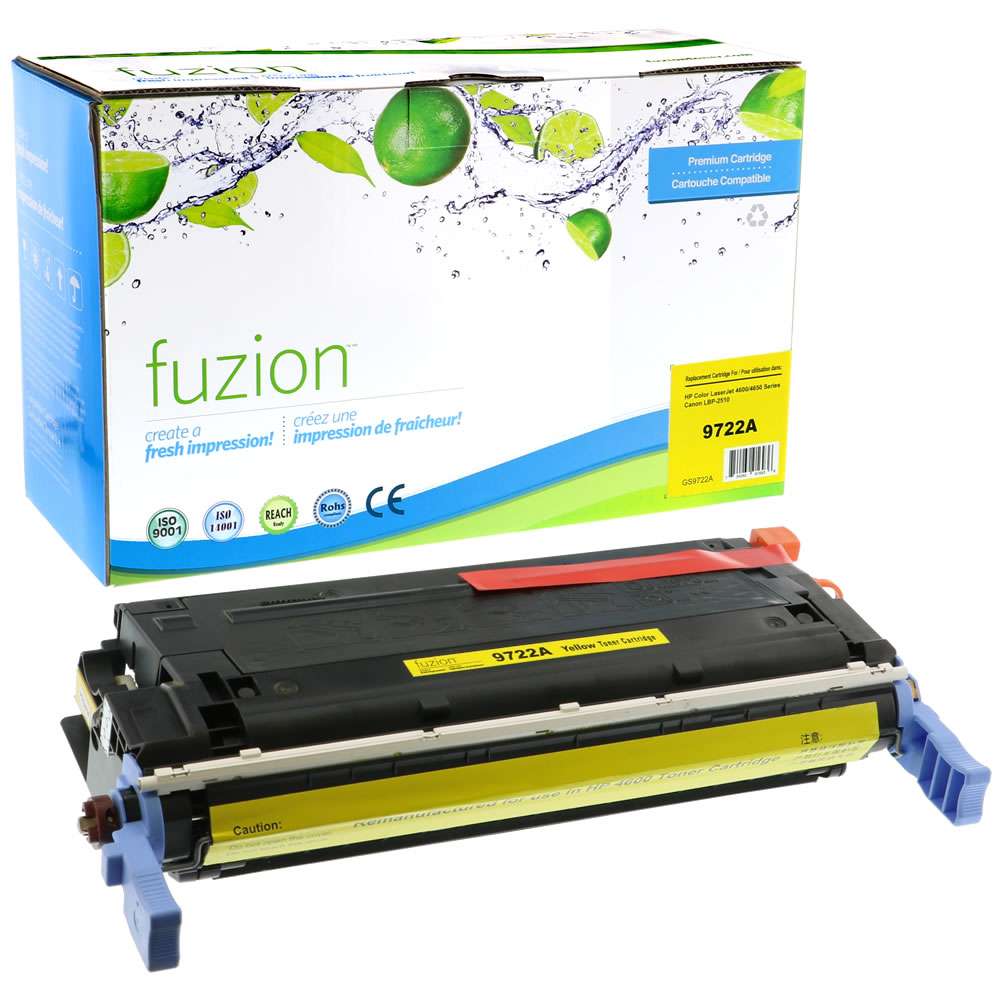 HP C9722A (641A) Remanufactured Toner Cartridge - Yellow - Fuzion