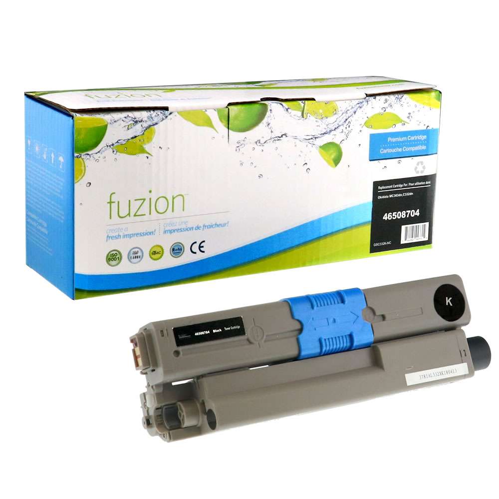 Okidata 46508704 Compatible Toner Cartridge - Black - Fuzion