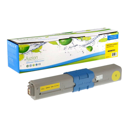 Okidata 46508701 Compatible Toner Cartridge - Yellow - Fuzion