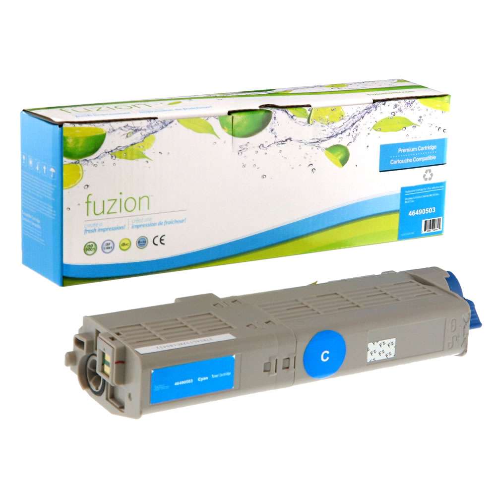 Okidata 46490503 Compatible Toner Cartridge - Cyan - Fuzion