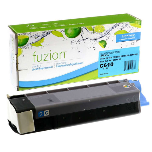 Okidata C610 Compatible Toner Cartridge - Cyan - Fuzion
