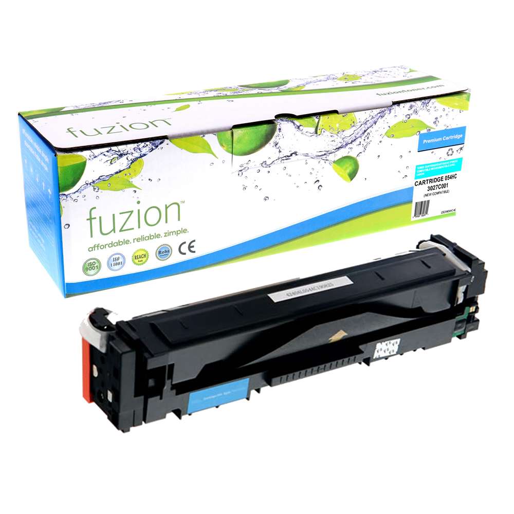 Canon 054HC 3027C001 Compatible Toner Cartridge High Yield - Cyan - Fuzion