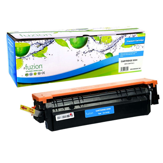 Canon 055H 3019C001 Compatible Toner Cartridge High Yield - Cyan - Fuzion