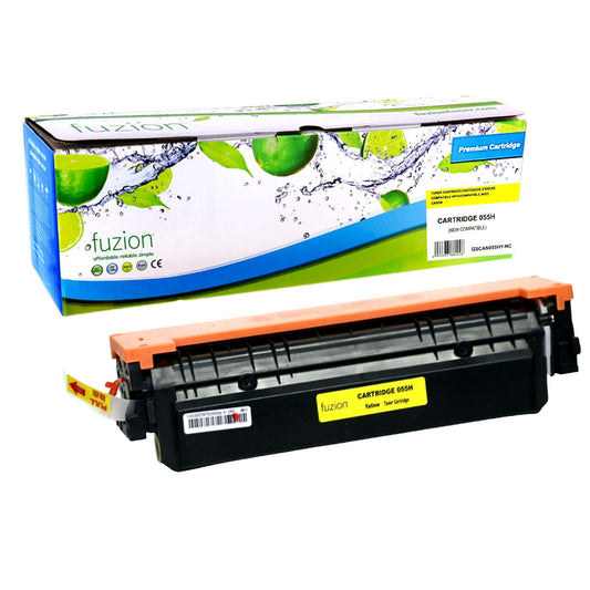 Canon 055HY 3017C001 Compatible Toner Cartridge High Yield - Yellow - Fuzion