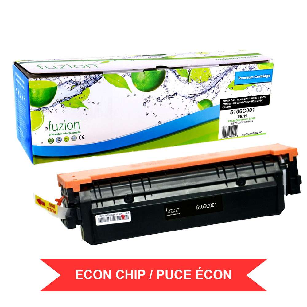 Canon 067H 5106C001 w/ ECON chip Compatible Toner Cartridge High Yield - Black - Fuzion