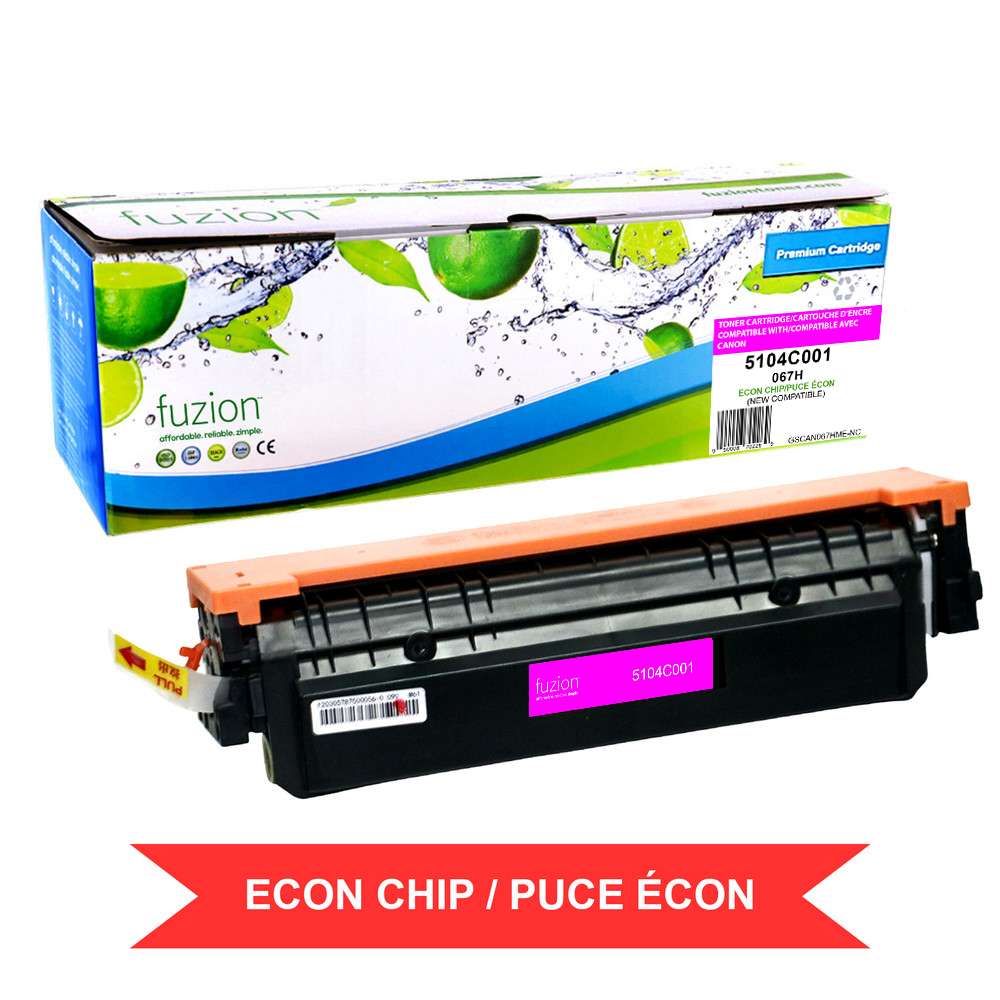 Canon 067H 5104C001 w/ ECON chip Compatible Toner Cartridge High Yield - Magenta - Fuzion