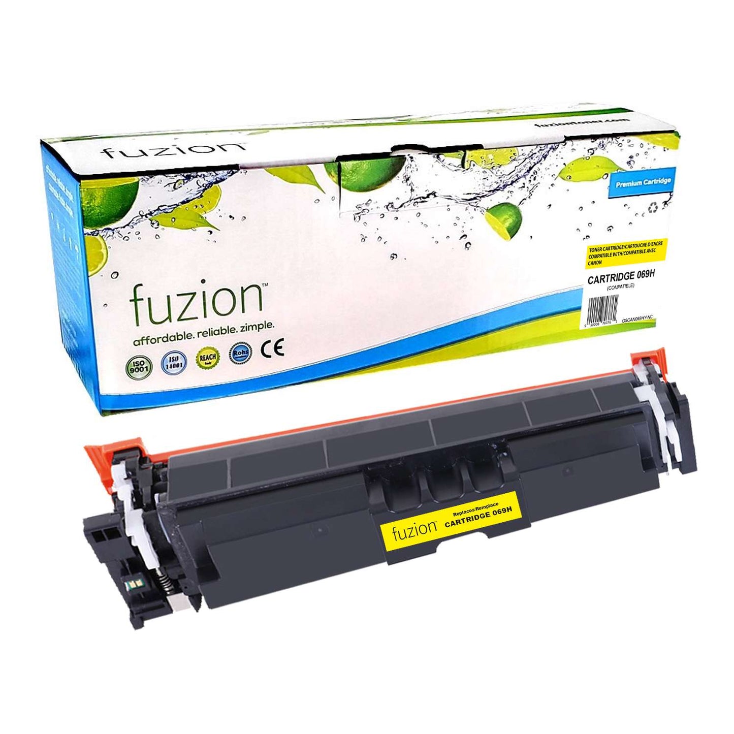 Canon 069H 5095C001 Compatible Toner Cartridge High Yield - Yellow - Fuzion