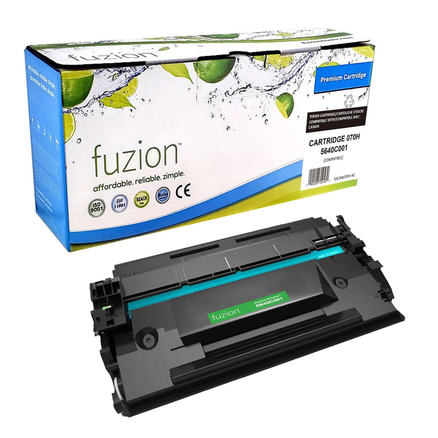 Canon 070H 5640C001 Compatible Toner Cartridge High Yield - Black - Fuzion
