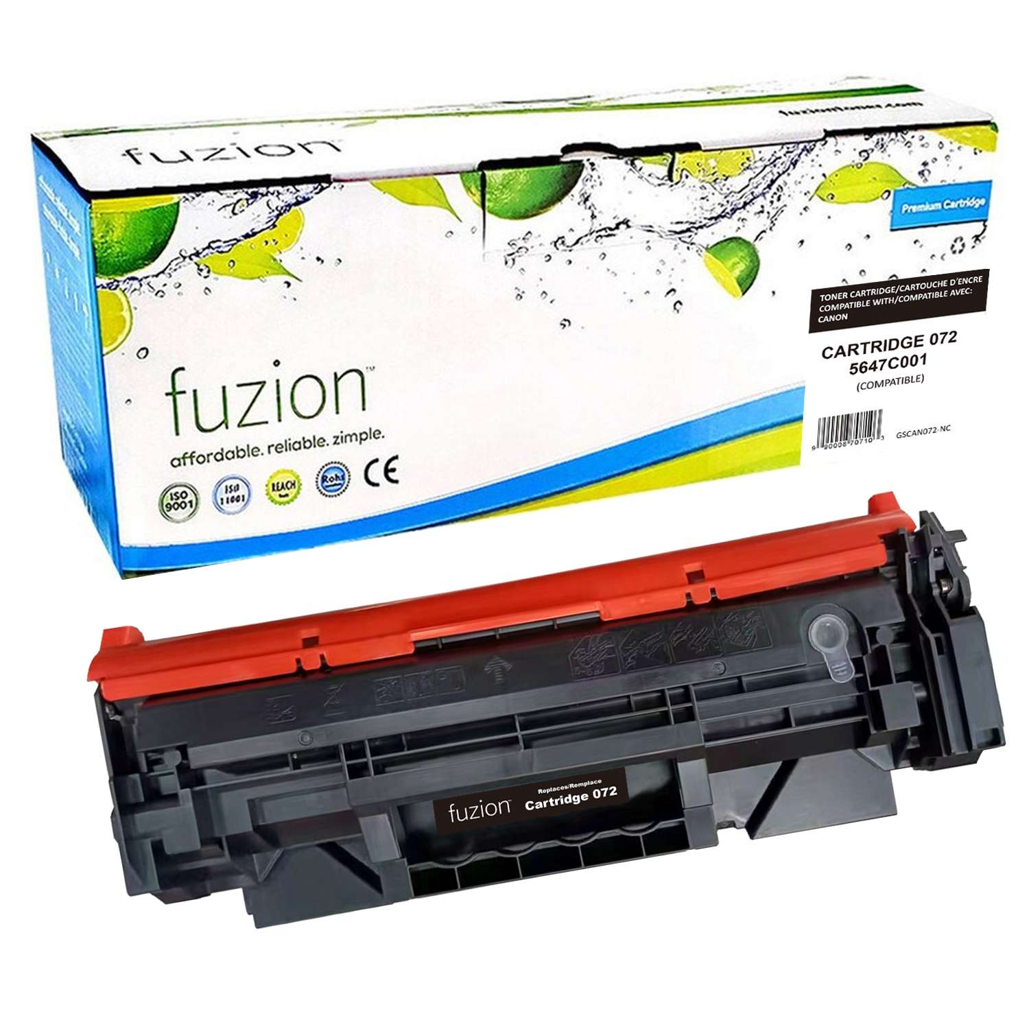 Canon 072 5647C001 Compatible Toner Cartridge - Black - Fuzion