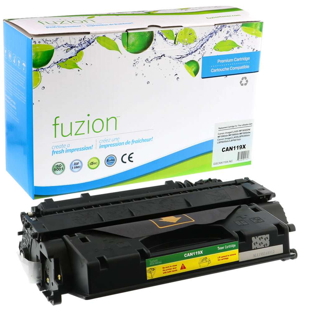 Canon 119X 3480B001 (119II) Compatible Toner Cartridge High Yield - Black - Fuzion