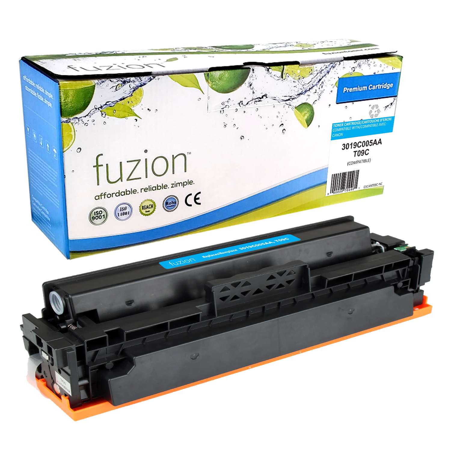 Canon T09C 3019C005 (T09C) Compatible Toner Cartridge- Cyan - Fuzion