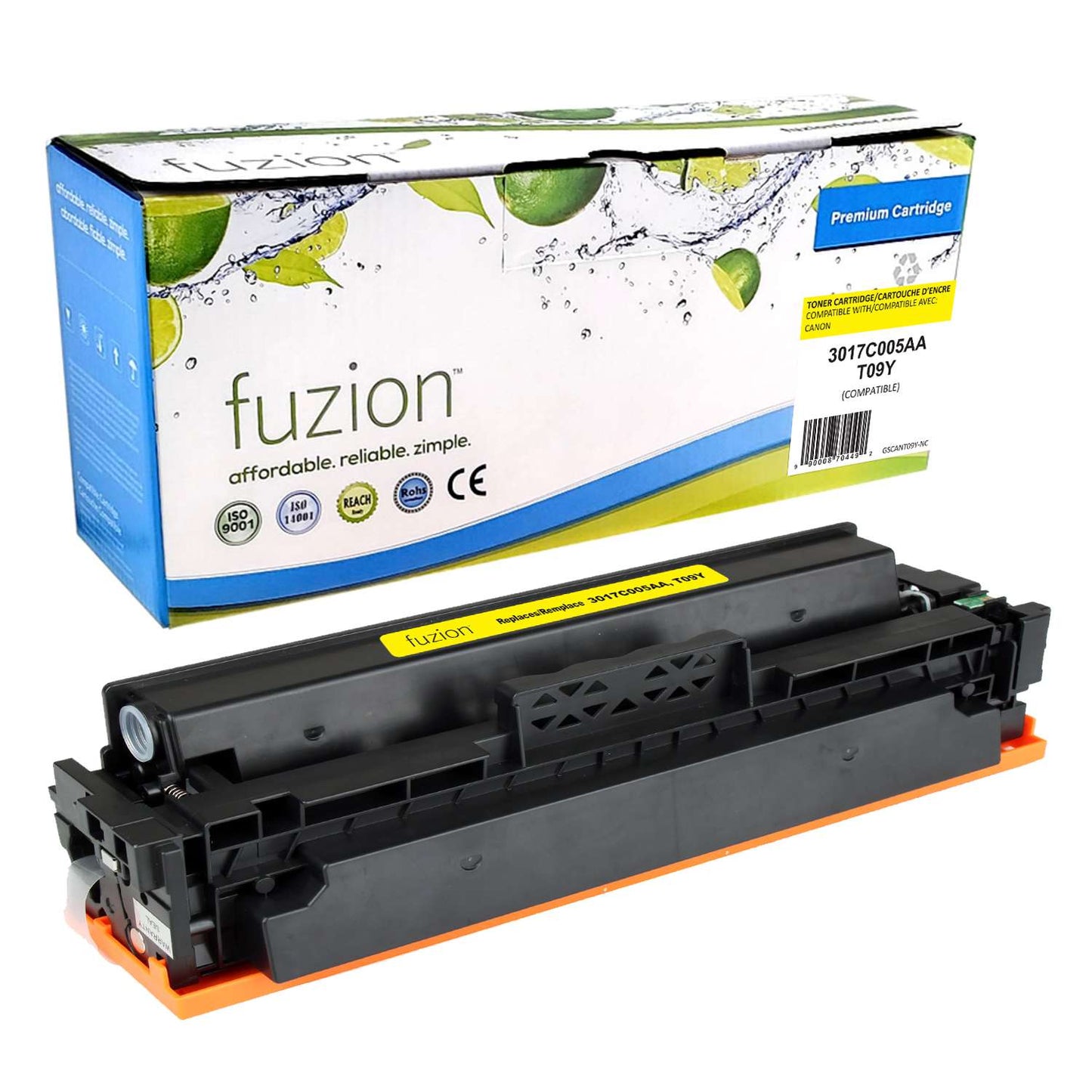Canon T09Y 3017C005 (T09Y) Compatible Toner Cartridge- Yellow - Fuzion