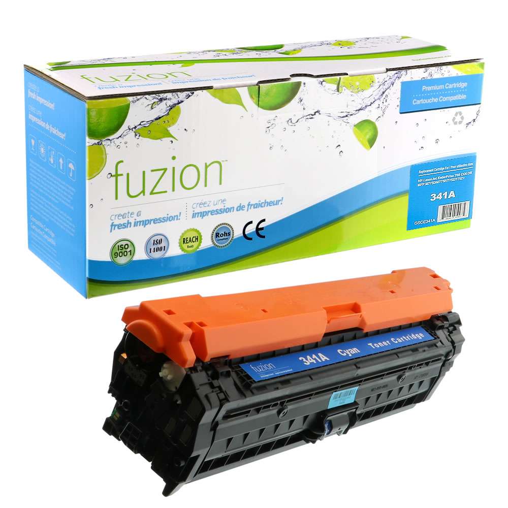 HP CE341A (651A) Remanufactured Toner Cartridge - Cyan - Fuzion
