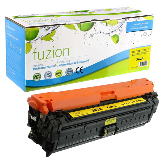 HP CE342A (651A) Remanufactured Toner Cartridge - Yellow - Fuzion