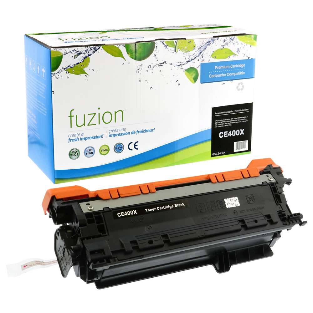 HP CE400X (507X) Remanufactured Toner Cartridge High Yield - Black - Fuzion