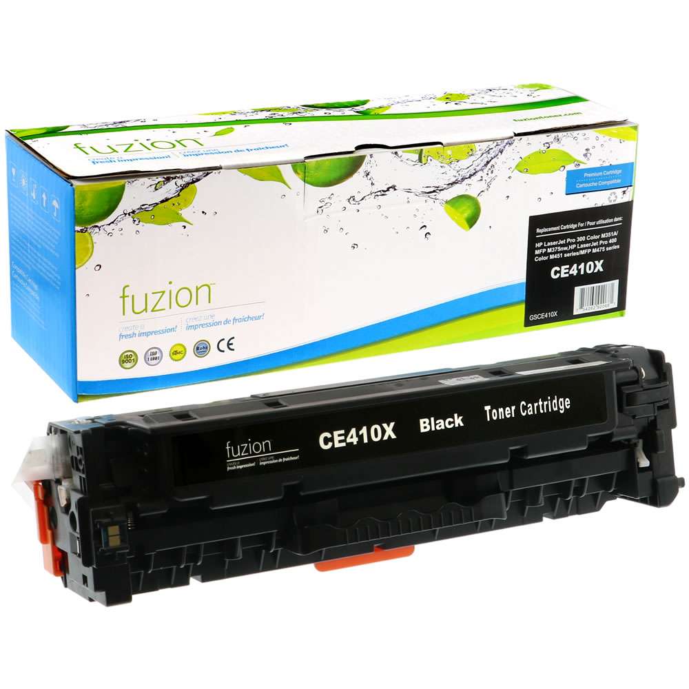 HP CE410X (305X) Remanufactured Toner Cartridge High Yield - Black - Fuzion
