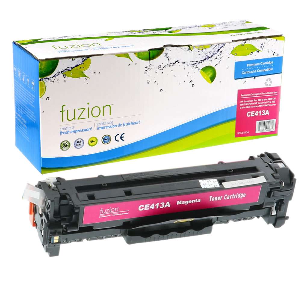 HP CE413A (305A) Remanufactured Toner Cartridge - Magenta - Fuzion