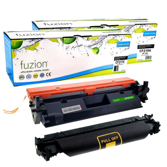 HP CF217X (17X) / CF219A (19A) Compatible Toner Cartridge & Drum Combo - Fuzion