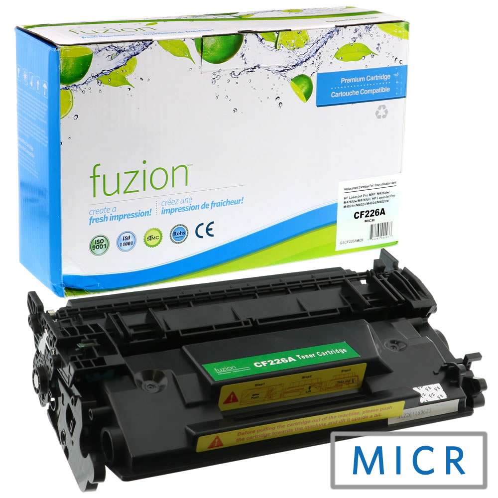 HP CF226A (26A) Remanufactured MICR Toner Cartridge - Fuzion