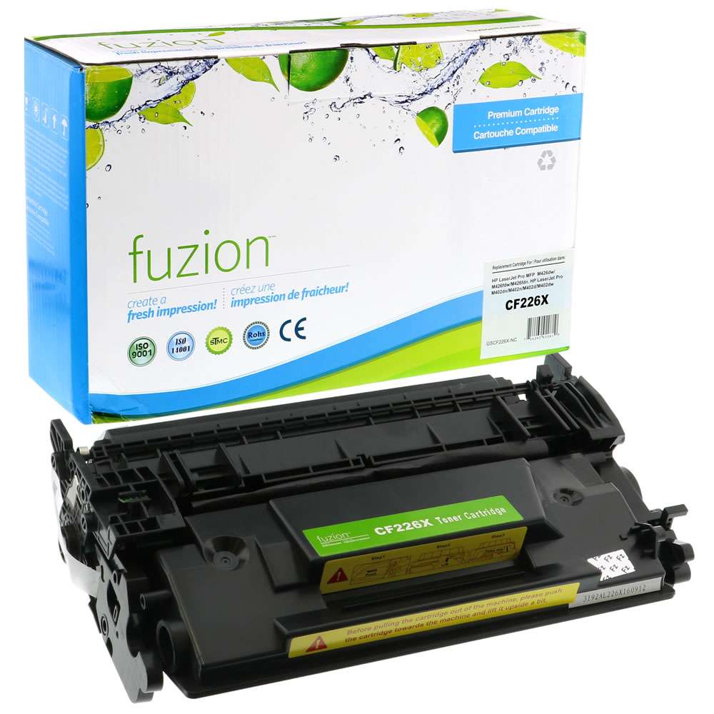 HP CF226X (26X) Compatible Toner Cartridge High Yield - Black - Fuzion