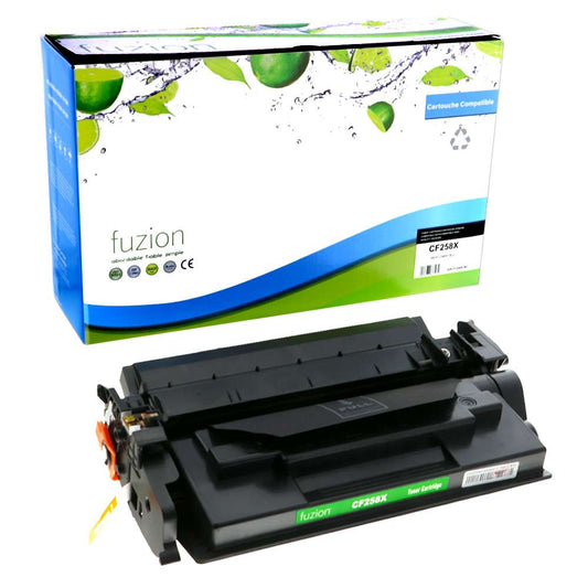 HP CF258X (58X) Compatible Toner Cartridge High Yield - Black - Fuzion