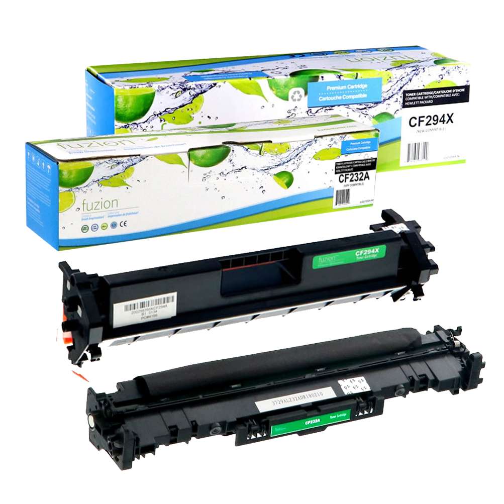 HP CF294X (94X) / CF232A (32A) Compatible Toner Cartridge & Drum Combo - Fuzion
