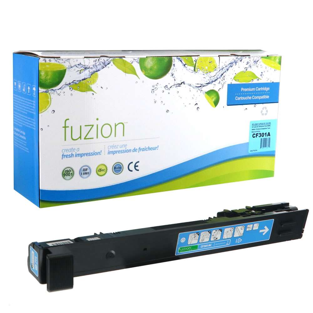 HP CF301A (827A) Remanufactured Toner Cartridge - Cyan - Fuzion