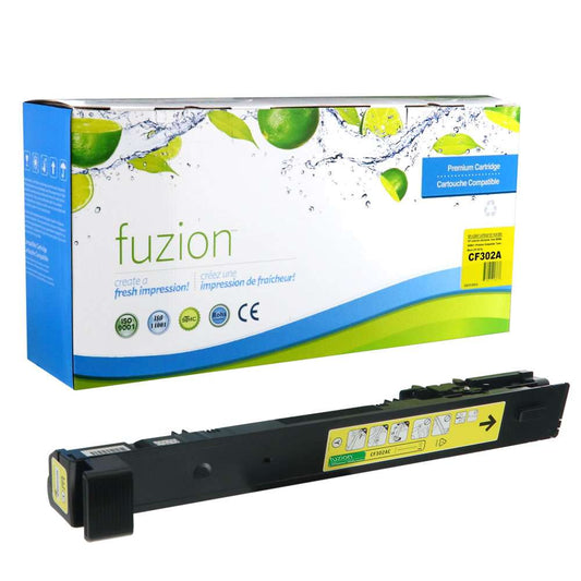 HP CF302A (827A) Remanufactured Toner Cartridge - Yellow - Fuzion