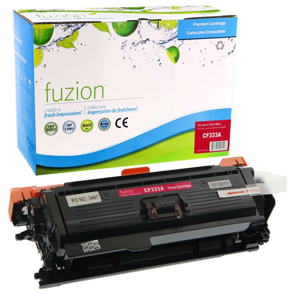 HP CF333A (654A) Remanufactured Toner Cartridge - Magenta - Fuzion
