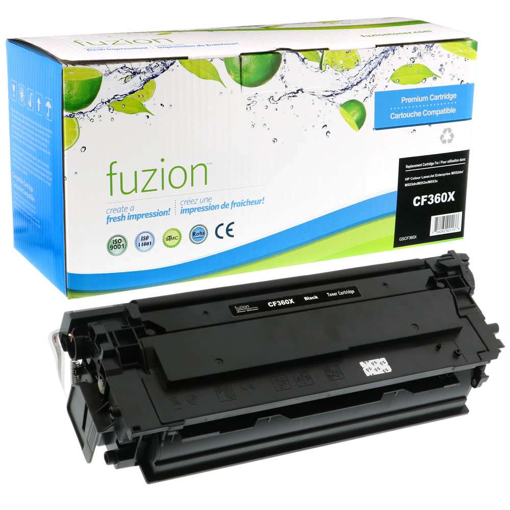 HP CF360X (508X) Remanufactured Toner Cartridge High Yield - Black - Fuzion