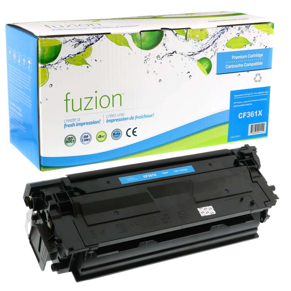 HP CF361X (508X) Remanufactured Toner Cartridge High Yield - Cyan - Fuzion