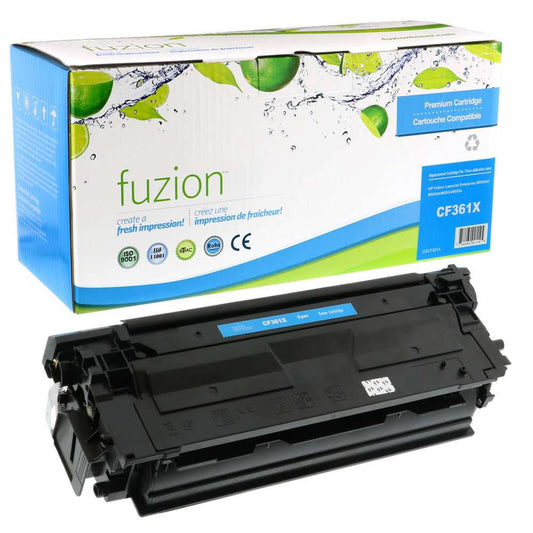 HP CF361X (508X) Remanufactured Toner Cartridge High Yield - Cyan - Fuzion