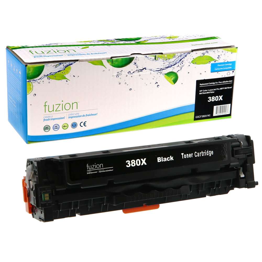 HP CF380X (312X) Compatible Toner Cartridge High Yield - Black - Fuzion