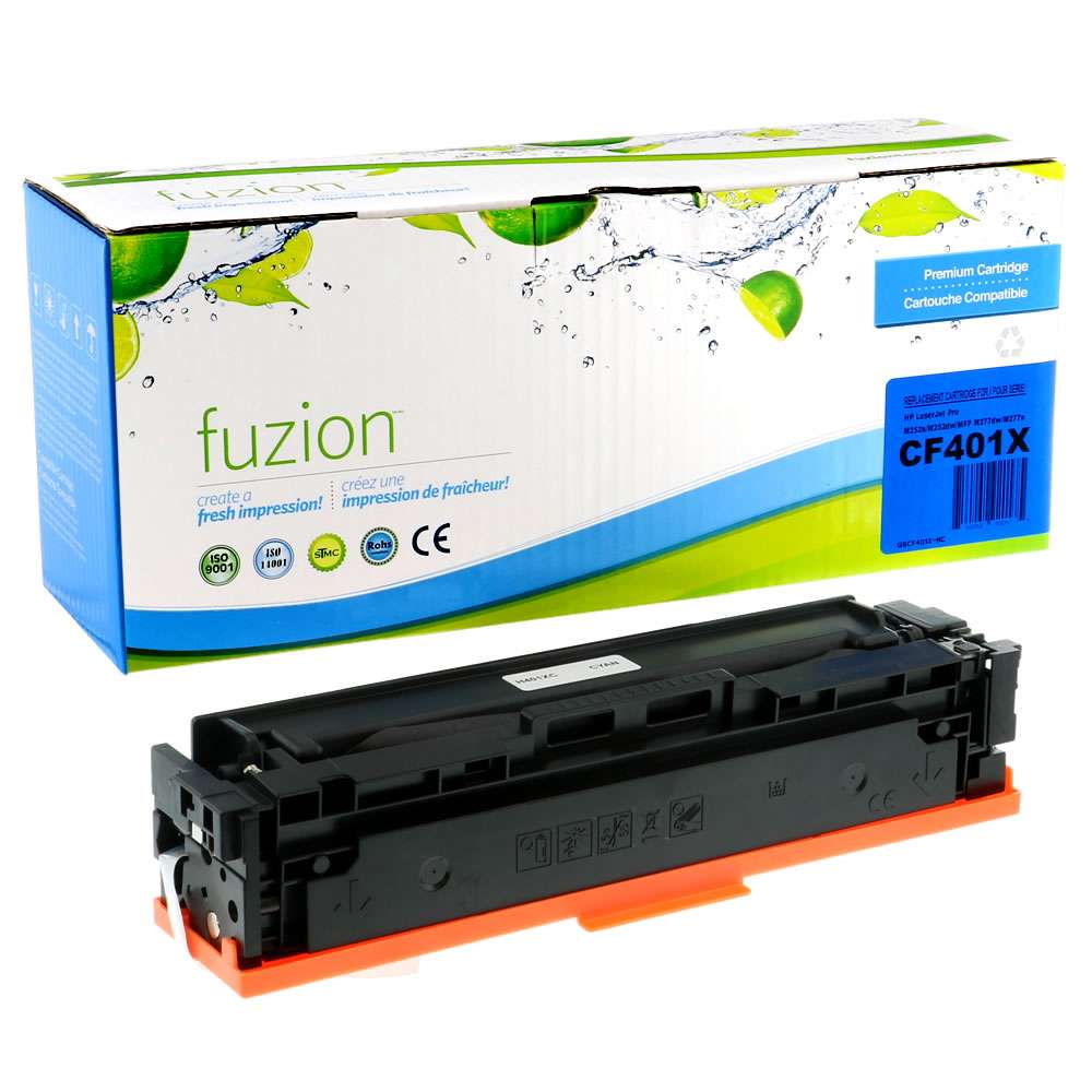 HP CF401X (201X) Compatible Toner Cartridge High Yield - Cyan - Fuzion