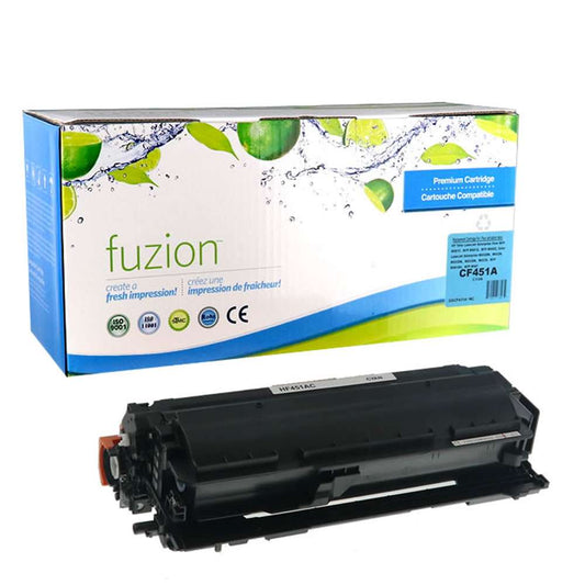 HP CF451A (655A) Compatible Toner Cartridge - Cyan - Fuzion