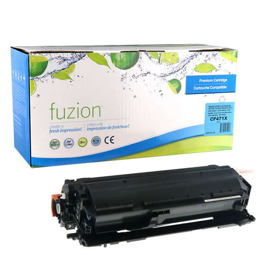 HP CF471X (657X) Compatible Toner Cartridge High Yield - Cyan - Fuzion